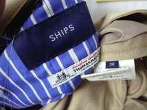 ◆SHIPS シップス THOMAS MASON トーマスメイソン シングル トレンチコート ベージュ サイズ36 春物 美_画像5