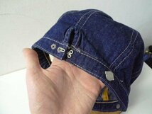 ◆DECHO デコー 日本製 デニム ワークキャップ CAP 帽子 インディゴ 美品_画像4