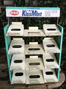 ★　２　【現状渡し】　当時物　glico　グリコ　キスミント　ガム　kissmint　専用ケース　昭和レトロ　お菓子　企業物　什器　駄菓子屋