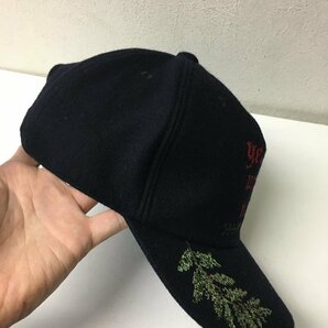 ◆SON OF THE CHEESE サノバチーズ 2023 FLOWER CROSS STITCH CAP 刺繍デザイン キャップ CAP 希少 美品 ネイビーの画像3