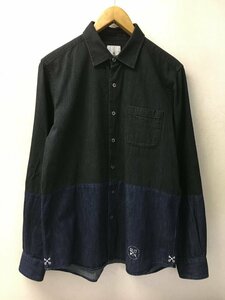 ◆uniform experiment fragment ユニフォームエクスペリメント 春夏 UNIFORM EXPERIMENT 2TONE DENIM SHIRTS 切替　デニム　シャツ サイズ3