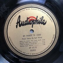 原信夫Collection 美盤 良ジャケ 激レア 1971年 米国 本国オリジナル盤 Earl Hines LPレコード My Tribute To Louis: Piano Solos by_画像7