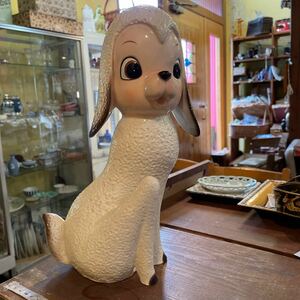 レトロ 人形 輸出用、陶人形、愛知県方面、昭和レトロ羊さん最後の1匹