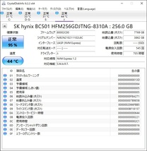 no8 SK hynix BC501 HFM256GDJTNG-8310A M.2 NVMe SSD 256GB 使用705時間 Type2280 80002C00_画像3