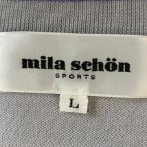 mila schon sports ミラショーン スポーツ ニットセーター 総柄セーター ウールセーター ダイヤ Vネックセーター ゴルフ golf 古着 Lサイズ_画像4