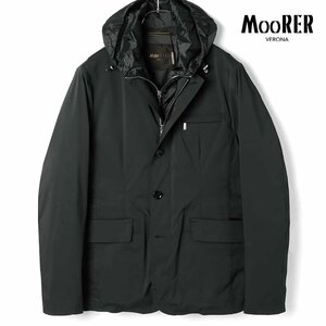 ◆【MOORER(ムーレー)/春夏/撥水ポリエステルストレッチデタッチャブルフーデッド3Bジャケット(VESPUCCI-TJ)】[mor2370231-50]