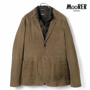 ◆【MOORER(ムーレー)/ダウンベスト型ライナー付スエード2Bジャケット(IVAN-UR)】[mor2370021-50]