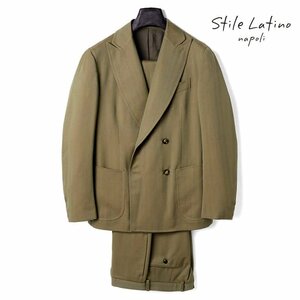 *[Stile Latino( stay rela Tino )/ spring summer / wool herringbone sola-ro4B double-breasted suit (EMILIO)][stl2370181-50]