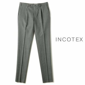 ◆【INCOTEX (インコテックス)/ウールストレッチフランネル1プリーツスリムテーパードパンツ(31型/SLIM FIT)】[itx2360091-52]