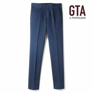 ◆【GTA(ジーティーアー)/春夏/コットンストレッチライトキャバリーツイル1プリーツスリムテーパードパンツ(811/61496)】[gta2380094-46]