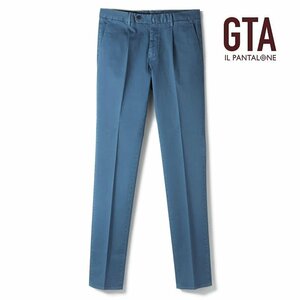 ◆【GTA(ジーティーアー)/春夏/コットンストレッチライトキャバリーツイル1プリーツスリムテーパードパンツ(811/61496)】[gta2380095-50]