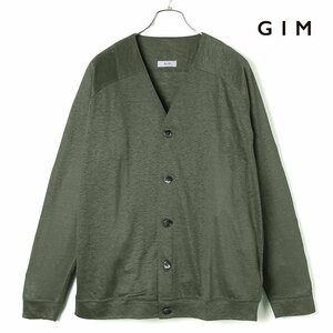 ◆【GIM(ジム)/春夏/リネンジャージーVネックカーディガン】[gim2380054-M]