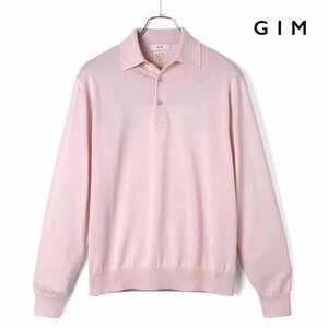 ◆【GIM(ジム)/春夏/シーアイランドコットン18G長袖ニットポロシャツ】[gim2380023-L]