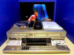 SONY WV-D10000　動作良好　ダビング用に最適 整備済 ★ ミニDV MiniDV / DV / S-VHS / VHS ダブルビデオデッキ ★ リモコン・取説・その他