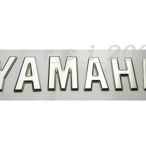 ヤマハ 純正 エンブレム 【YAMAHA】シルバー /軟質樹脂3D 120mm 2枚セット YZF-R1M.NIKEN GT.MT-07.FJR1300AS.XSR700.YZF-R7.SR400の画像3