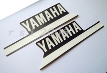 ヤマハ 純正 ステッカー 【YAMAHA】ストライプ左右セット ホワイト/ブラック 140mm X FORCE ABS.XSR155.NMAX.MT125.WR155_画像2