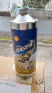 SHELL （シェル）ADVANCE モーターサイクル用オイル 4T ULTRA 10W-40 1L缶 x 7本