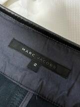 綺麗 マークジェイコブス MARC JACOBS レザーベルトデザイン コットン スカート チャコールグレー サイズ2_画像6