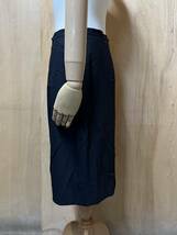 綺麗 MaxMara マックスマーラ イタリア製 台形 ラナウール スカート 紺 サイズ40_画像2