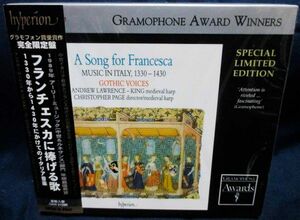 ゴシック・ヴォイス★フランチェスカに捧げる歌～イタリア音楽 1330-1430