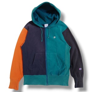 Champion チャンピオン REVERSE WEAVE リバースウィーブ クレイジー ジップパーカー サイズM スウェット マルチカラー 復刻 ヴィンテージ