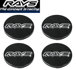 [送料無料] [RAYS] [No.001 VR Center Cap Model-03 BK/Chrome] [センターキャップ] [4枚] [GT090,G025,G025DB/C,G025BR/C,G16,G16BC/C]