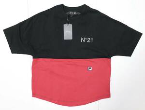 定価15000 新品 本物 N°21 × FILA ヌメロヴェントゥーノ フィラ Tシャツ 4-C100 S 1063