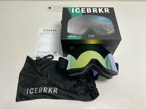 【★32-5517】■中古■ICEBRKR bone 骨伝導イヤホン＆Bluetoothインカム搭載　スノーゴーグル ビーワン　アイスブレイカー（6108）