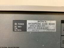 ■SONY■ MX-777 MICROPHONE ECHO MIXER ( Used品 / JUNK扱い )_画像10