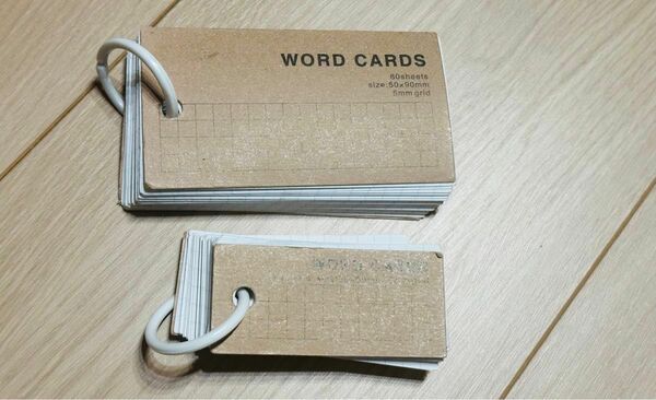 2個セットWORD CARDS 暗記カード 単語カード シンプル 無地