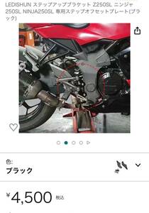 NINJA250SLバックステッププレート