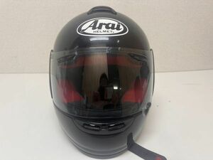 Y309-T23-440 Arai アライ フルフェイス ヘルメット HRX PSマーク有 SNELL 57.58cm ブラック 本体のみ 現状品