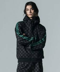 GLAMB(グラム) GB0124/CS07 : Monogram Hooded Jersey / モノグラムフーデッドジャージ BLACK Mサイズ