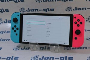 ◇美品!!メーカー保証あり!! 任天堂 Nintendo Switch (有機ELモデル) HEG-S-KABAA ネオンブルー・ネオンレッド 格安価格!! J485111 BL 関西