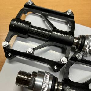 【ブラック 194g】aceoffix 64チタンシャフト 両側QR 軽量ペダル MKS 三ヶ島 Ezy 互換 brompton ブロンプトン dahon ルノー にの画像3