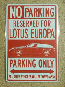 ロータス ヨーロッパ　ガレージ看板　新品未使用　送料無料 LOTUS EUROPA 