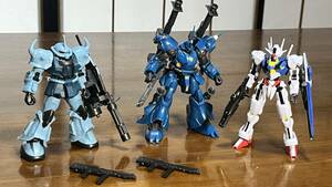 Gフレーム ガンダム ケンプファー グフカスタム ガンダムエアリアル 3体セット ジャンク