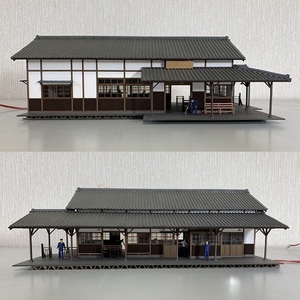 紙製　駅舎模型　1/80　( 旧国鉄 「駅舎三号型」の間取り）　