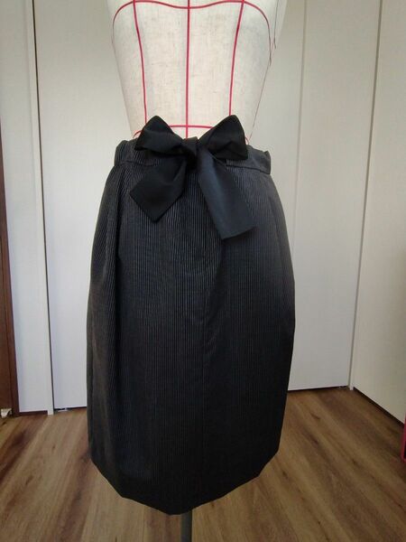 49AV. JUNKO SHIMADA シルクリボンのバルーンスカート（ウール、モヘア素材）　size38【難あり品】