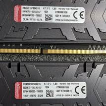 【中古】DDR4メモリ 16GB(8GB2枚組) Kingston HyperX HX432C16PB3K2/16 [DDR4-3200 PC4-25600]_画像7