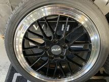 ◆1000円～!! BIGWAY レイクロス レゼルヴァ RZA 18×7J+53 114.3/5H ダンロップ RV505 215/45R18 溝あり!! ノア/ヴォクシー/ステップW他_画像2