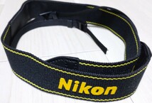 ニコン Nikon ストラップ 黒黄 一眼レフカメラ用ネックストラップ_画像2