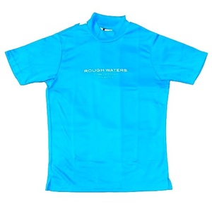 【新品・未使用】ゴルフウェア エリートグリップ 半袖 モックネックシャツ ブルー Ｍ ラフウォーター