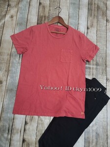 DOUBLE RL ダブル アールエル ラルフローレン ポケット付 ウォッシュ クルーネックTシャツ 半袖