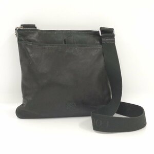 ●ロエベ LOEWE ショルダーバッグ レザー ブラック[Jコレ]TA 232