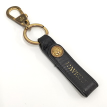 【中古】GUCCI キーリング キャットヘッド レザー ブラック 474162_画像1