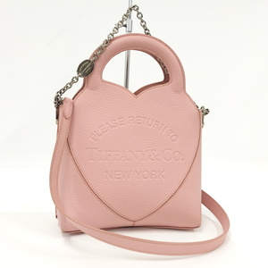 [ б/у ]TIFFANY&Co. 2WAY сумка на плечо Retun to Tiffany кожа розовый 