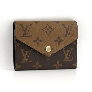 【中古】LOUIS VUITTON ポルトフォイユ ヴィクトリーヌ 3つ折り 財布 モノグラム リバース M81557