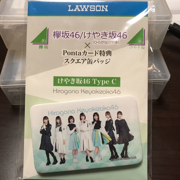 けやき坂46 Pontaカード特典スクエア缶バッジ Type C 未開封品 缶バッジのみ