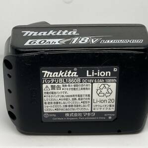 【送料0】純正！マキタ バッテリー 18v 6.0Ah【BL1860B】残量表示あり 税無  Makita  /2750の画像7